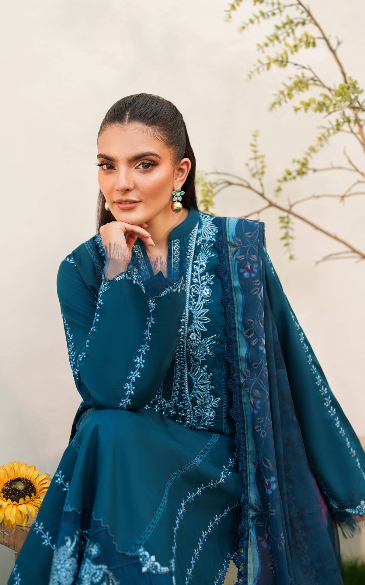 Asifa and Nabeel | Eden Cambric 25 | Iris Cloud ECU25-05 -  Asifa and Nabeel Ladies Clothes - Original Designer Dress - House of Maryam