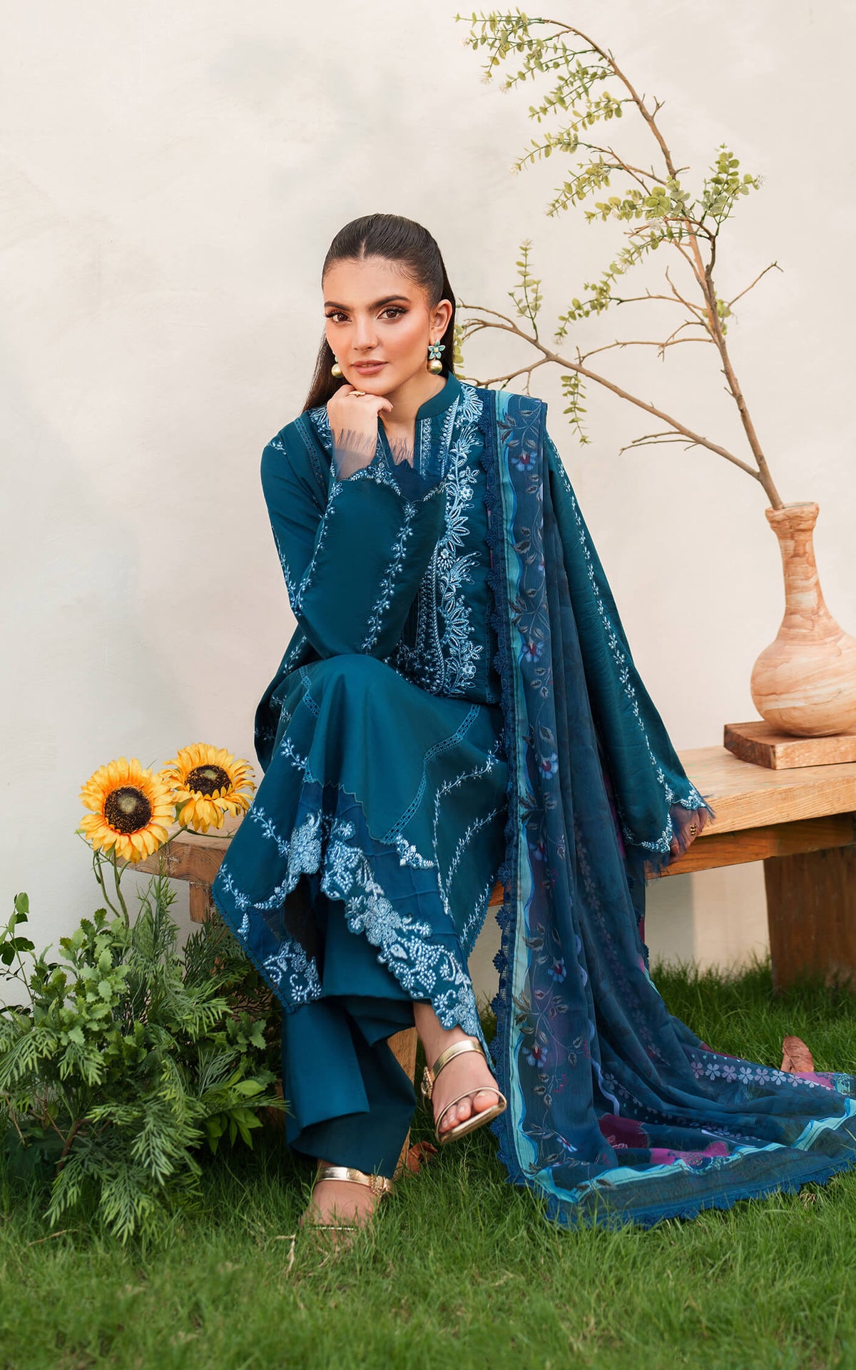 Asifa and Nabeel | Eden Cambric 25 | Iris Cloud ECU25-05 -  Asifa and Nabeel Ladies Clothes - Original Designer Dress - House of Maryam