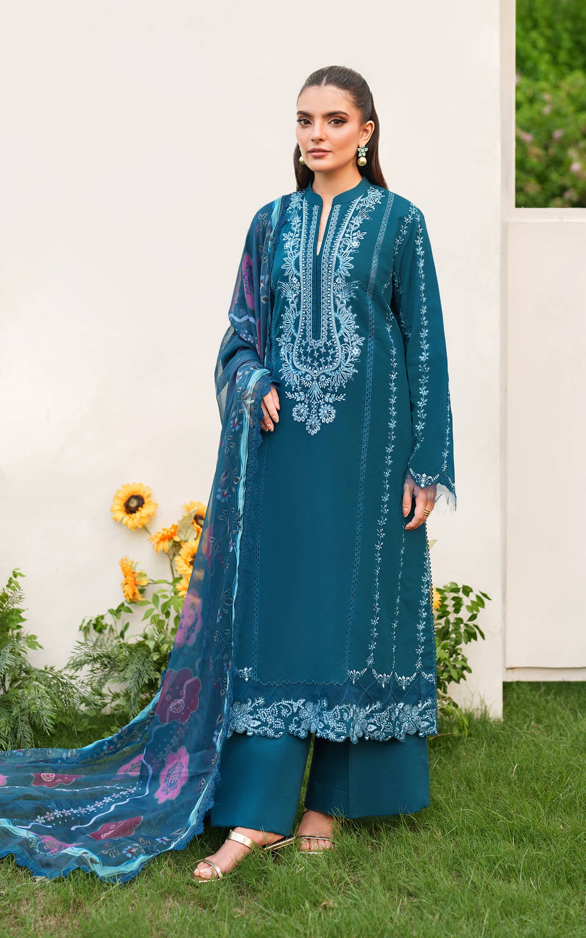 Asifa and Nabeel | Eden Cambric 25 | Iris Cloud ECU25-05 -  Asifa and Nabeel Ladies Clothes - Original Designer Dress - House of Maryam