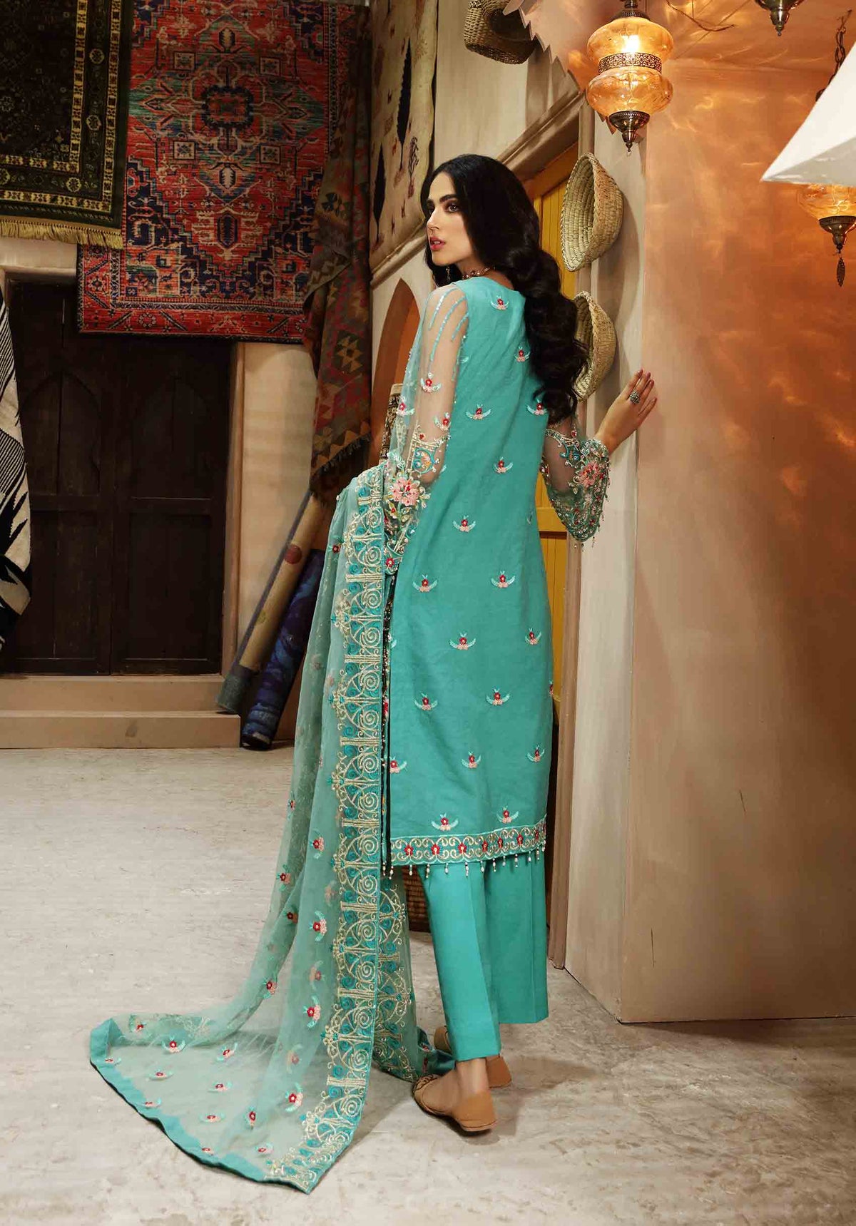 Waqas Shah | Ishq Naama | IVORY SAWN -  Waqas Shah Formal - Original Designer Dress - House of Maryam