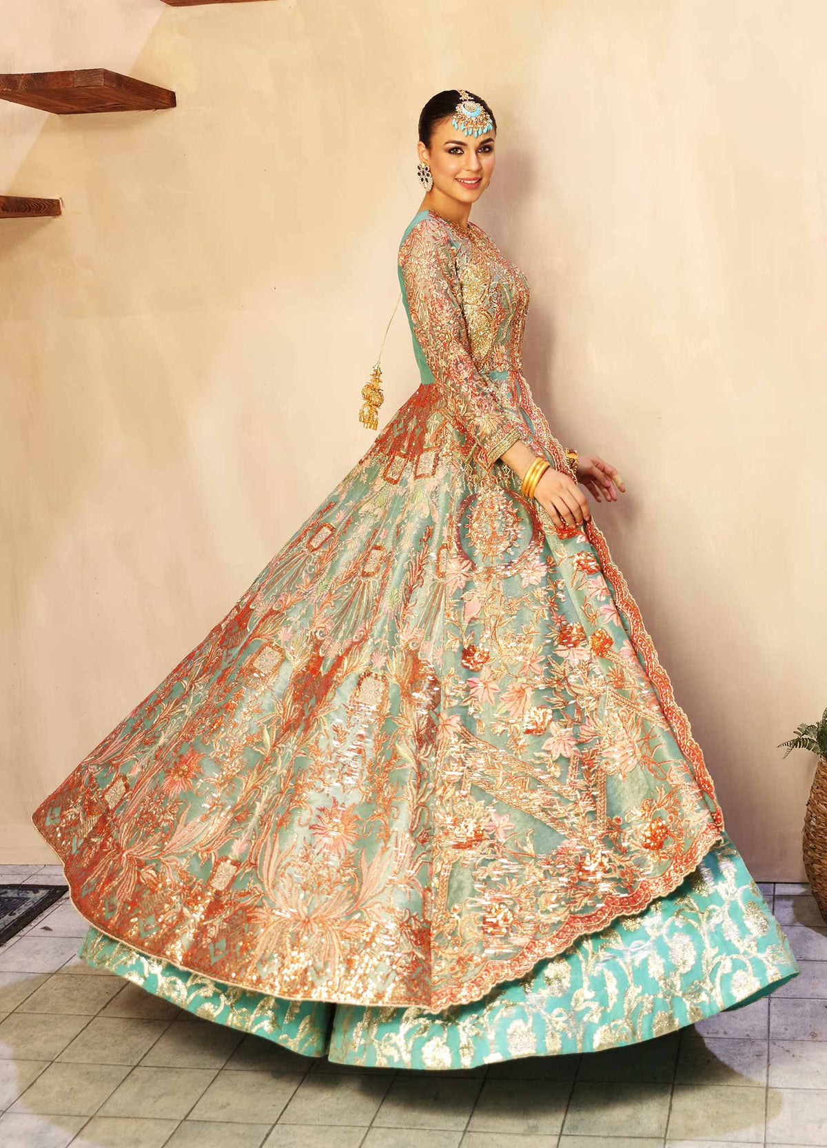 Waqas Shah | Ishq Naama | MARIGOLD -  Waqas Shah Formal - Original Designer Dress - House of Maryam