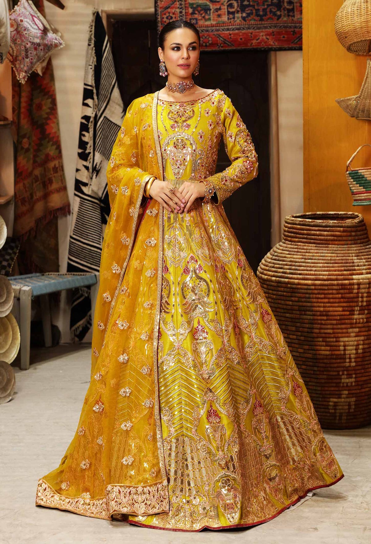 Waqas Shah | Ishq Naama | SUNSHINE -  Waqas Shah Formal - Original Designer Dress - House of Maryam
