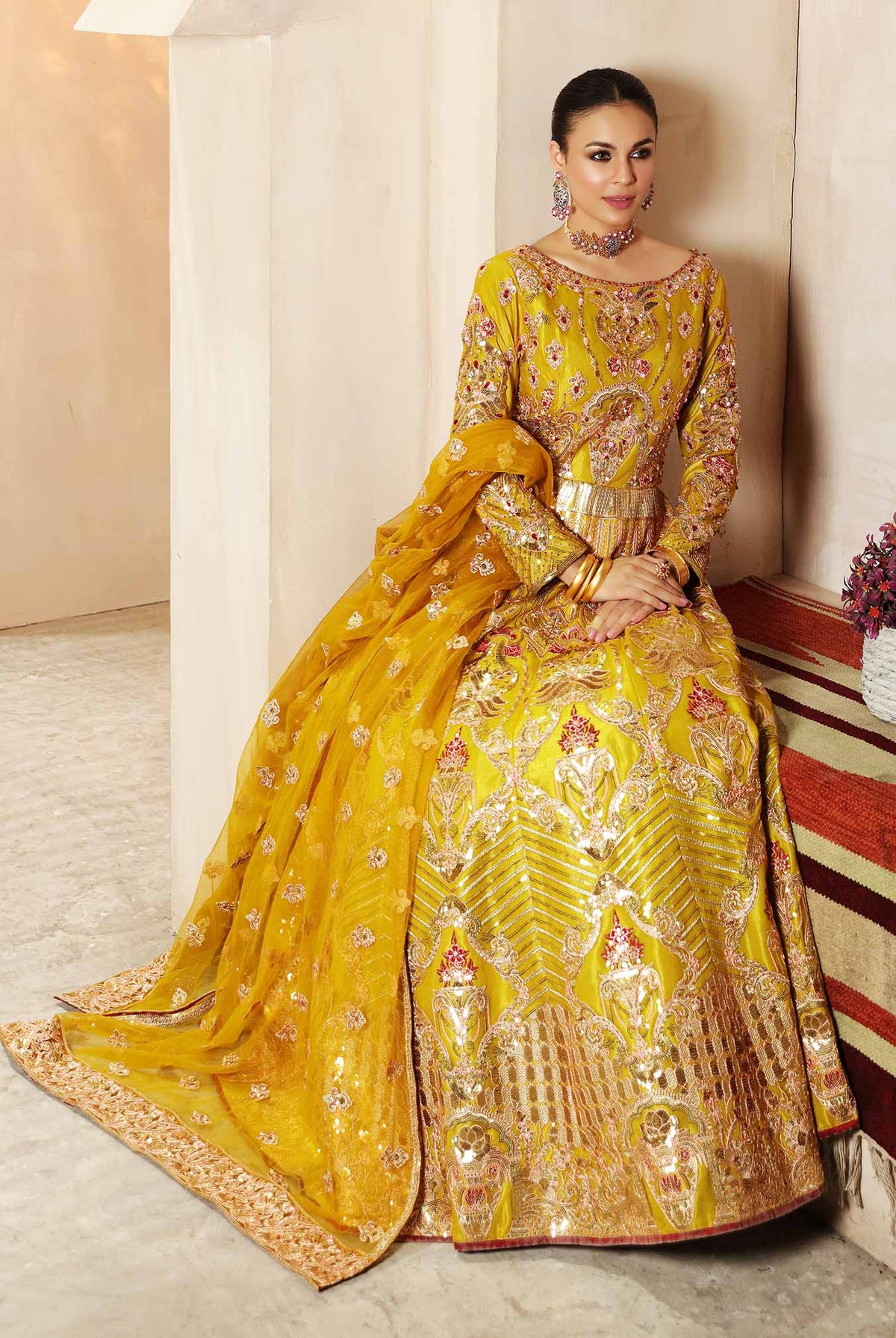 Waqas Shah | Ishq Naama | SUNSHINE -  Waqas Shah Formal - Original Designer Dress - House of Maryam