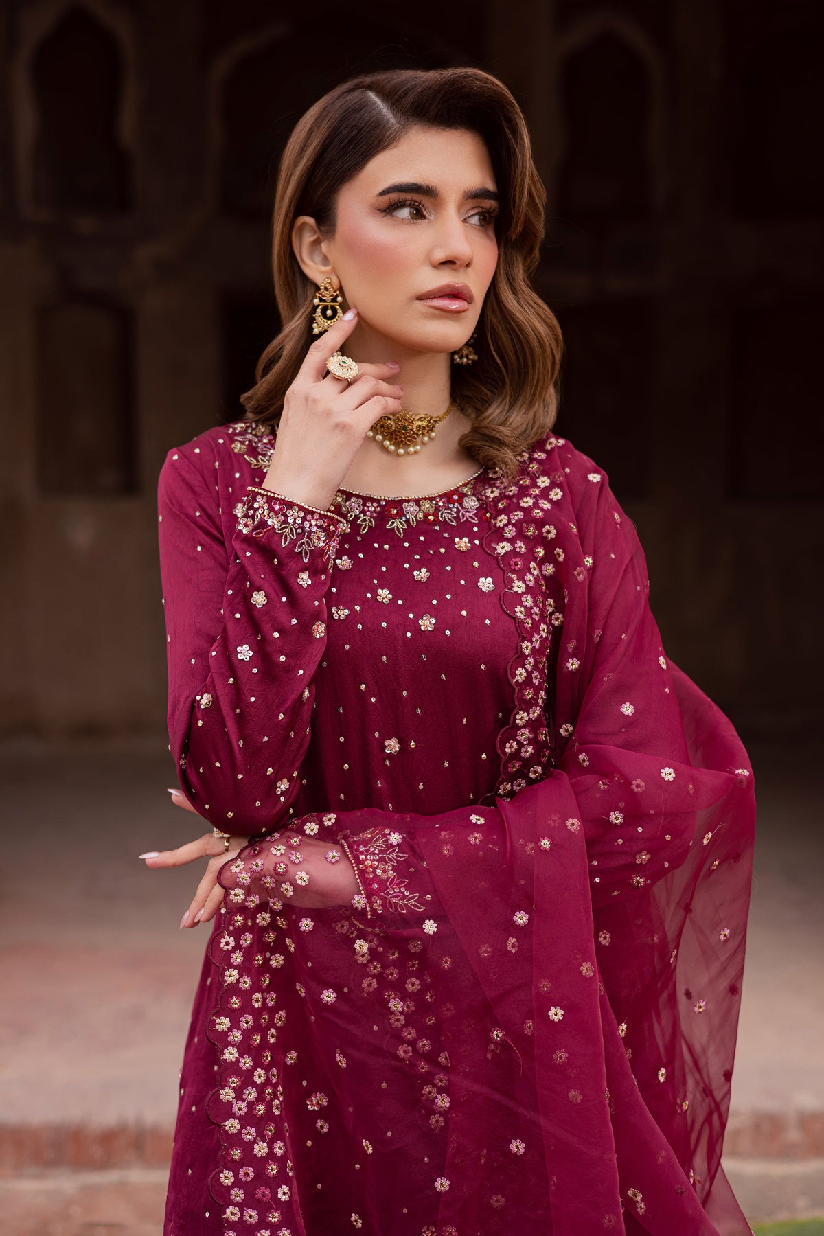 Batik | Gulmohar Festive Eid Edit 26' | Isleen 3Pc, image 2