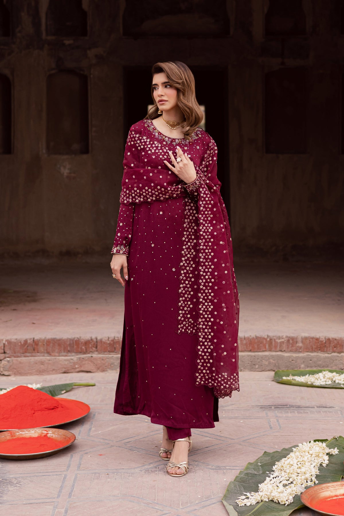 Batik | Gulmohar Festive Eid Edit 26' | Isleen 3Pc, image 4