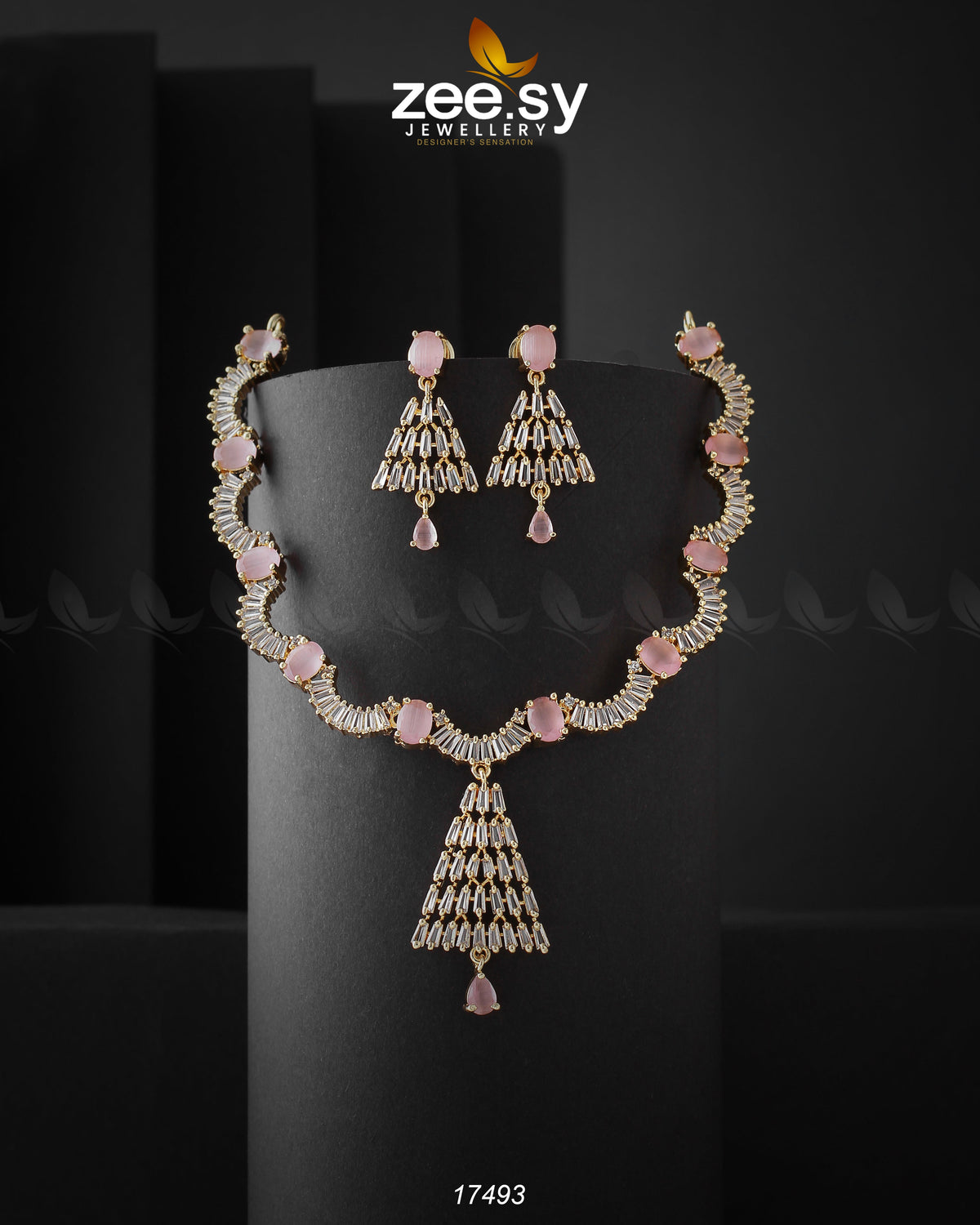 Italian Zircon Necklace -  Zeesy Necklace Sets - Original Designer Dress - House of Maryam