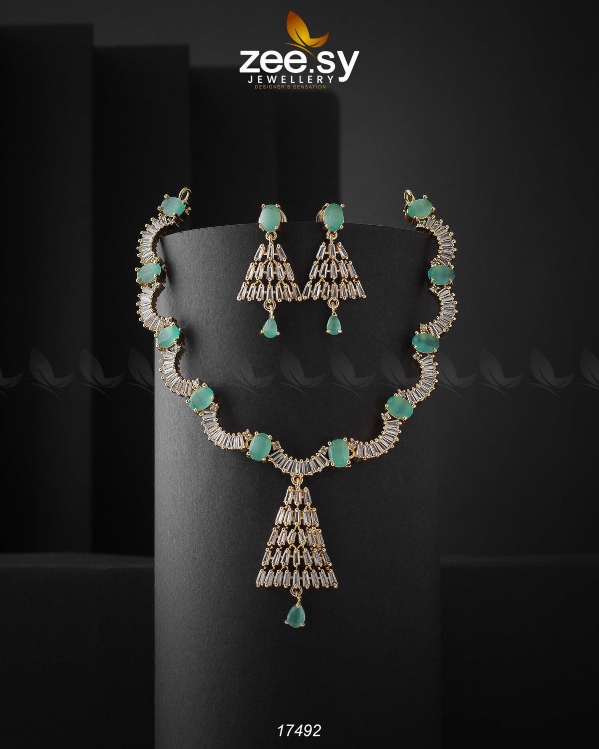 Italian Zircon Necklace -  Zeesy Necklace Sets - Original Designer Dress - House of Maryam