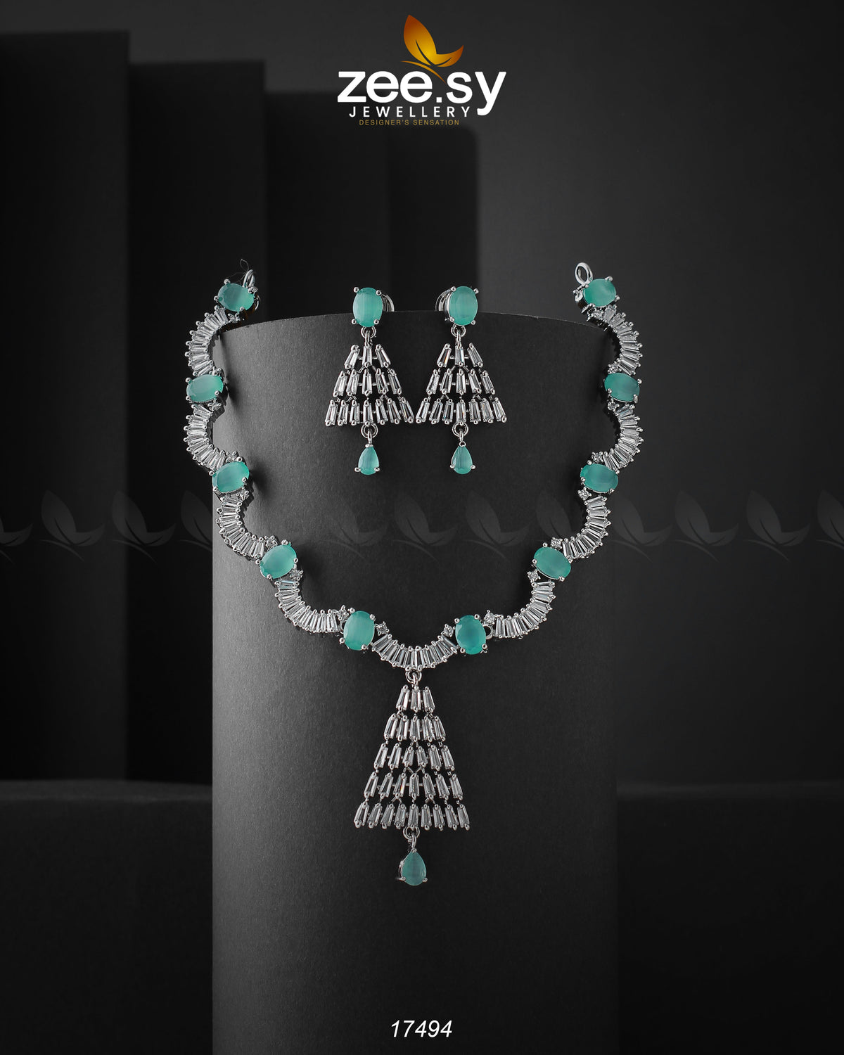 Italian Zircon Necklace -  Zeesy Necklace Sets - Original Designer Dress - House of Maryam