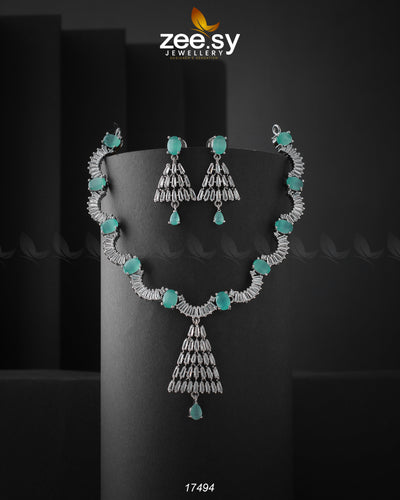 Italian Zircon Necklace -  Zeesy Necklace Sets - Original Designer Dress - House of Maryam