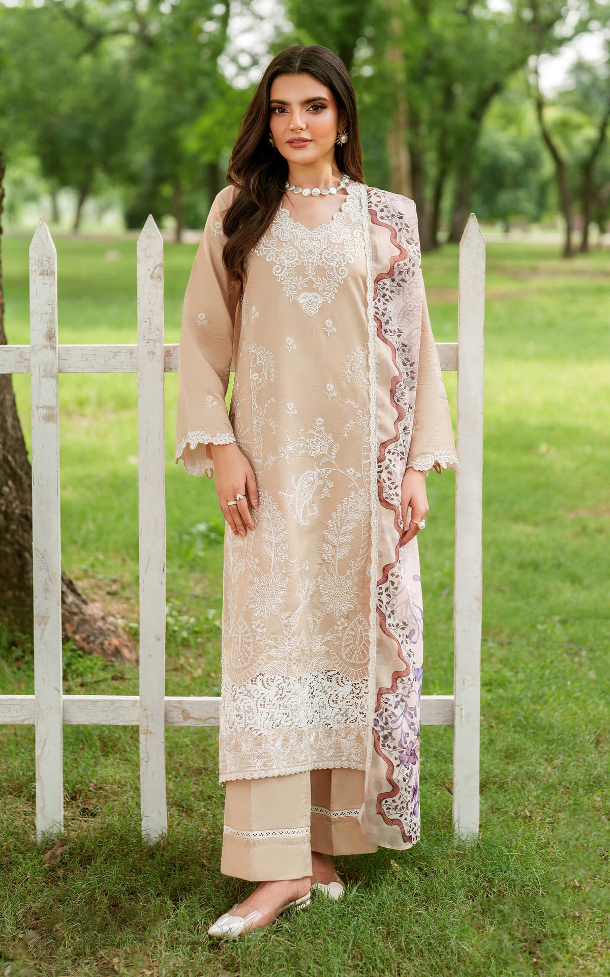 Asifa and Nabeel | Eden Cambric 25 | Ivory Haze ECU25-03 -  Asifa and Nabeel Ladies Clothes - Original Designer Dress - House of Maryam