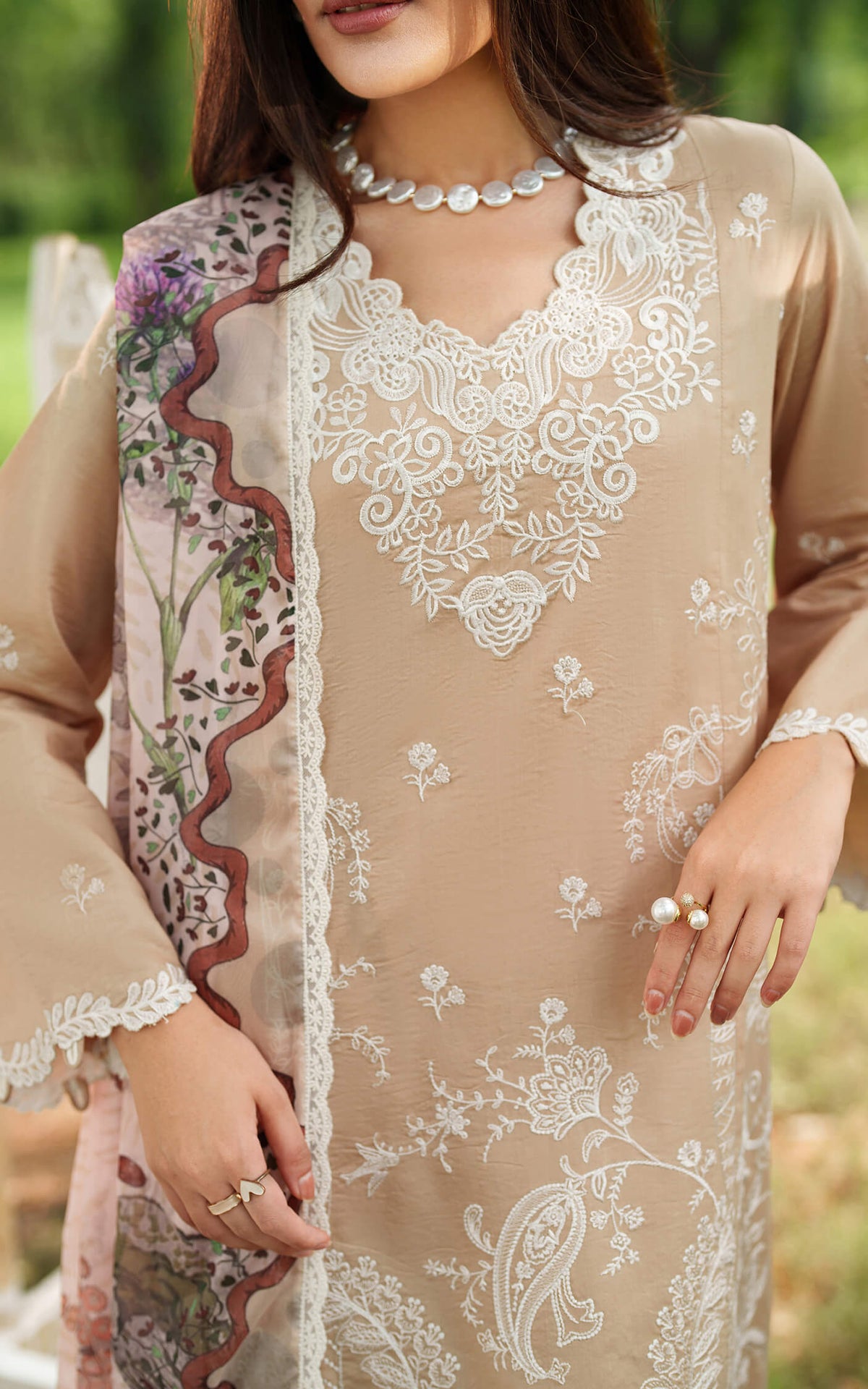 Asifa and Nabeel | Eden Cambric 25 | Ivory Haze ECU25-03 -  Asifa and Nabeel Ladies Clothes - Original Designer Dress - House of Maryam