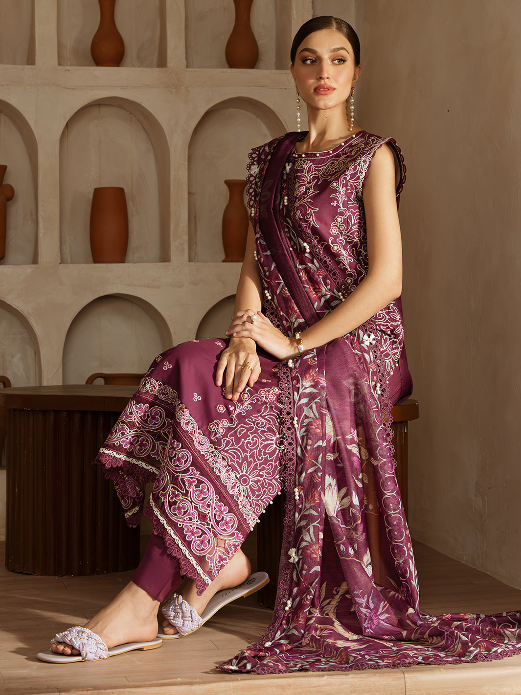 Mahnur | Florence Luxury Lawn 25 | IZNA -  Mahnur Ladies Clothes - Original Designer Dress - House of Maryam