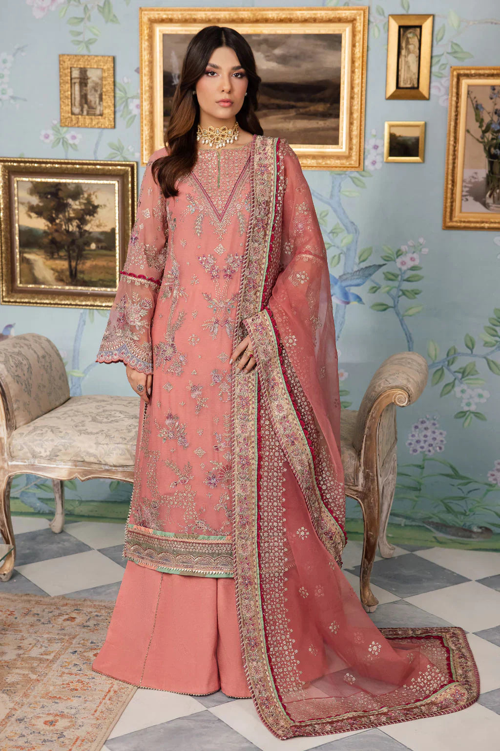 Iznik | Chinnon Chiffon | CC-35 DAREEN -  Iznik Formal - Original Designer Dress - House of Maryam