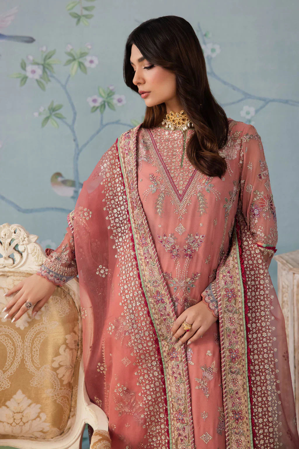 Iznik | Chinnon Chiffon | CC-35 DAREEN by Designer Iznik - House of Maryam - Pakistani Designer Ethnic Wear in {{ shop.shopifyCountryName }}