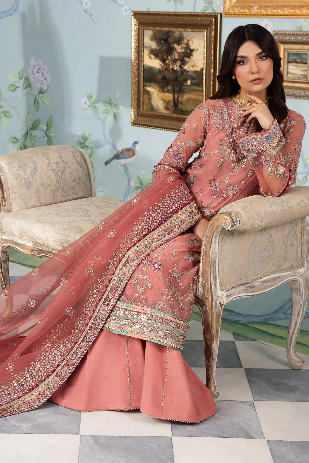 Iznik | Chinnon Chiffon | CC-35 DAREEN -  Iznik Formal - Original Designer Dress - House of Maryam