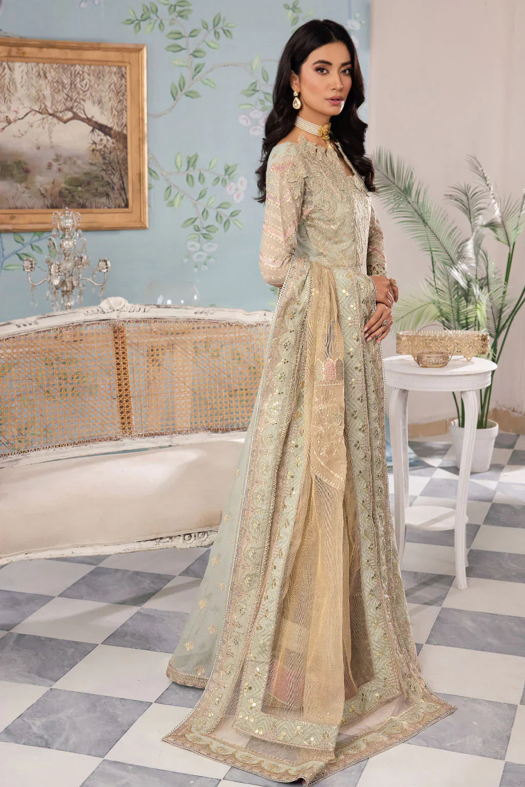 Iznik | Chinnon Chiffon | CC-33 QIANA -  Iznik Formal - Original Designer Dress - House of Maryam
