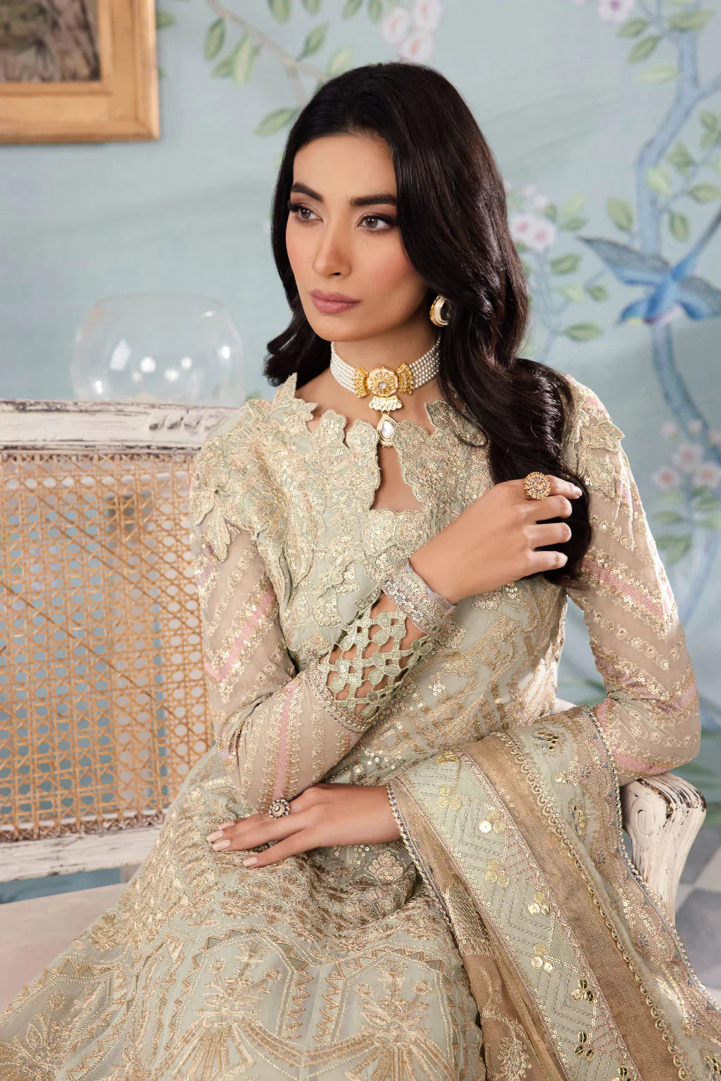 Iznik | Chinnon Chiffon | CC-33 QIANA by Designer Iznik - House of Maryam - Pakistani Designer Ethnic Wear in {{ shop.shopifyCountryName }}