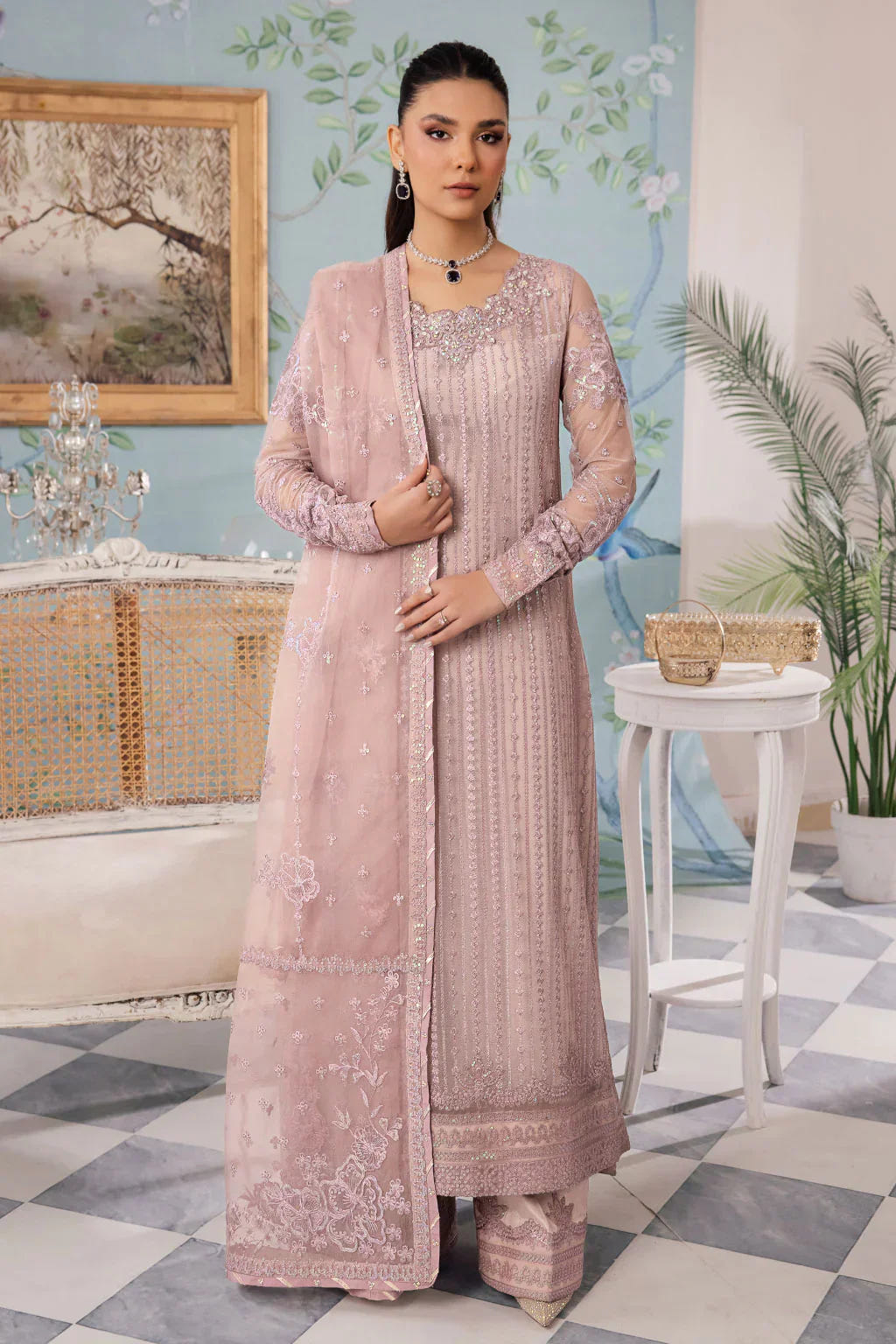 Iznik | Chinnon Chiffon | CC-39 BAREEN -  Iznik Formal - Original Designer Dress - House of Maryam