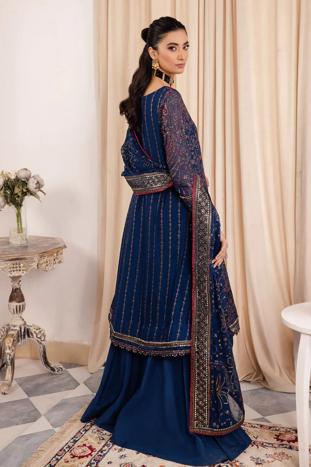 Iznik | Chinnon Chiffon | CC-34 ASHAH -  Iznik Formal - Original Designer Dress - House of Maryam