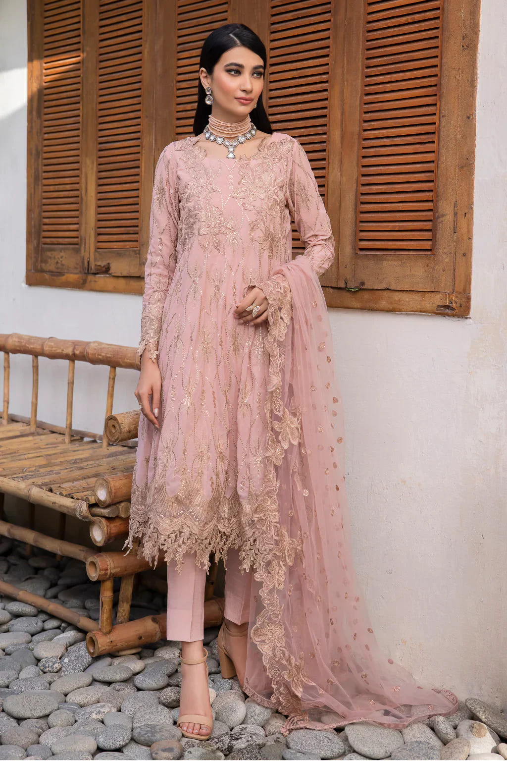 Iznik | Chinnon Chiffon | CC-22 ORIANA -  Iznik Formal - Original Designer Dress - House of Maryam