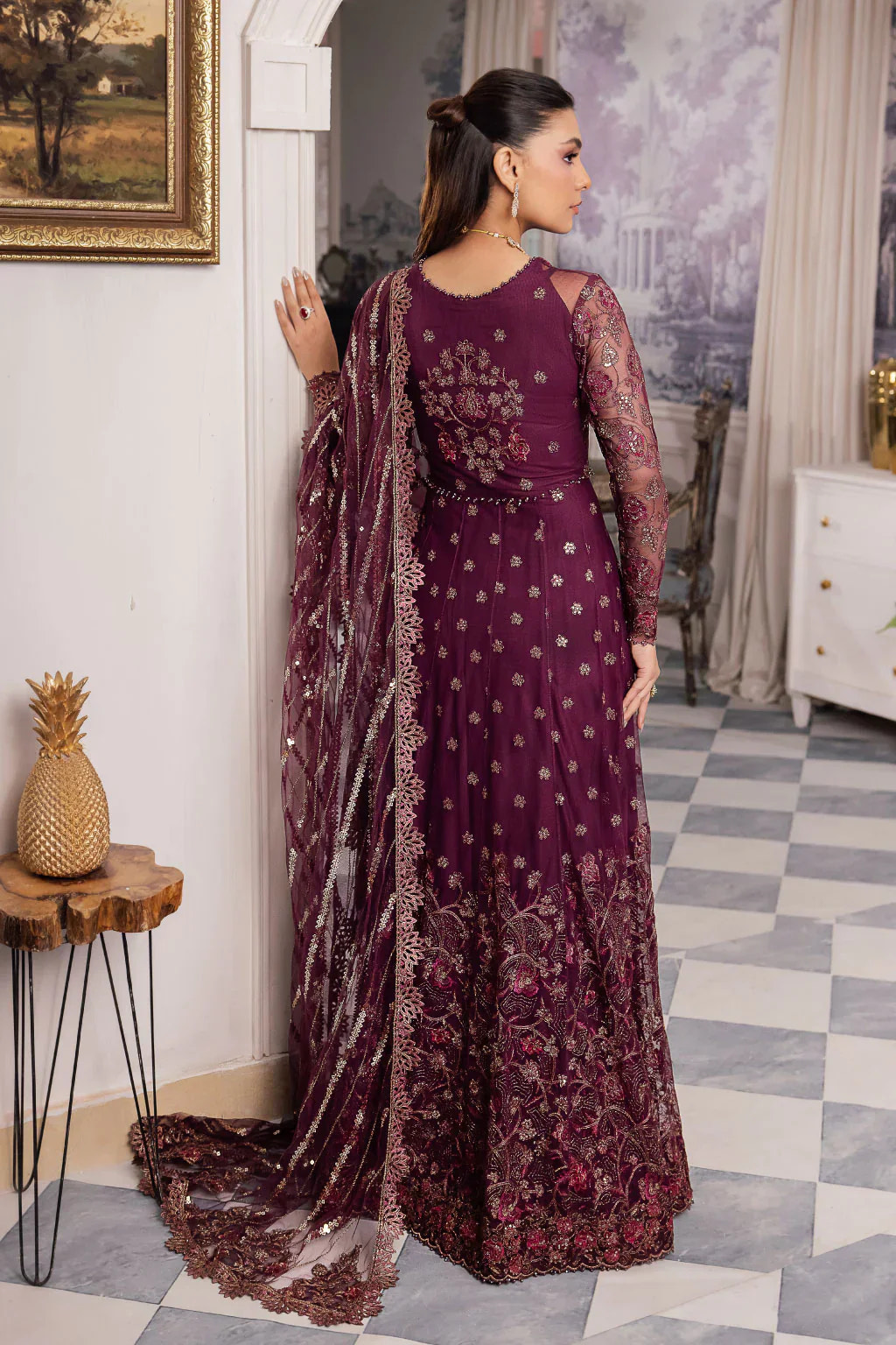 Iznik | Chinnon Chiffon | CC-37 AIDA -  Iznik Formal - Original Designer Dress - House of Maryam