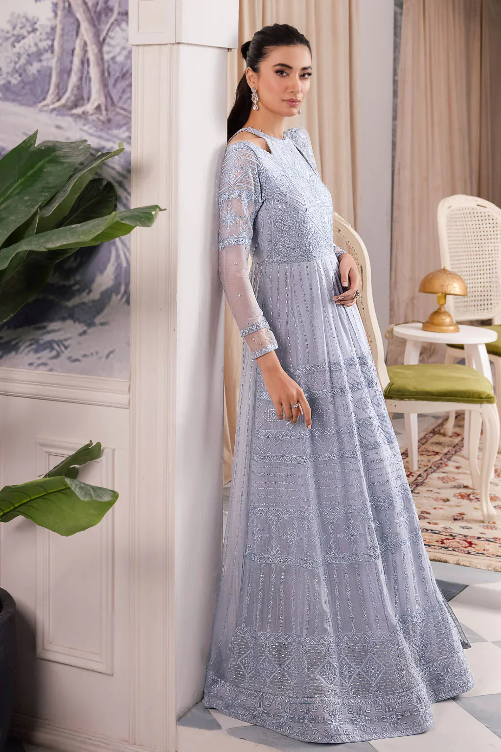 Iznik | Chinnon Chiffon | CC-38 IZARA -  Iznik Formal - Original Designer Dress - House of Maryam