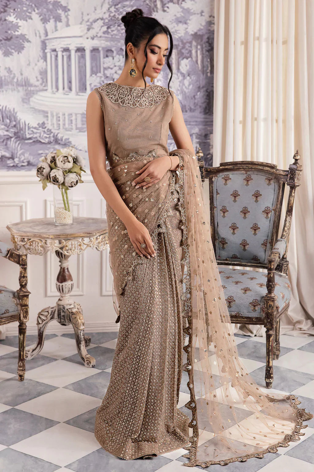 Iznik | Chinnon Chiffon | CC-36 DAMIYAH -  Iznik Formal - Original Designer Dress - House of Maryam