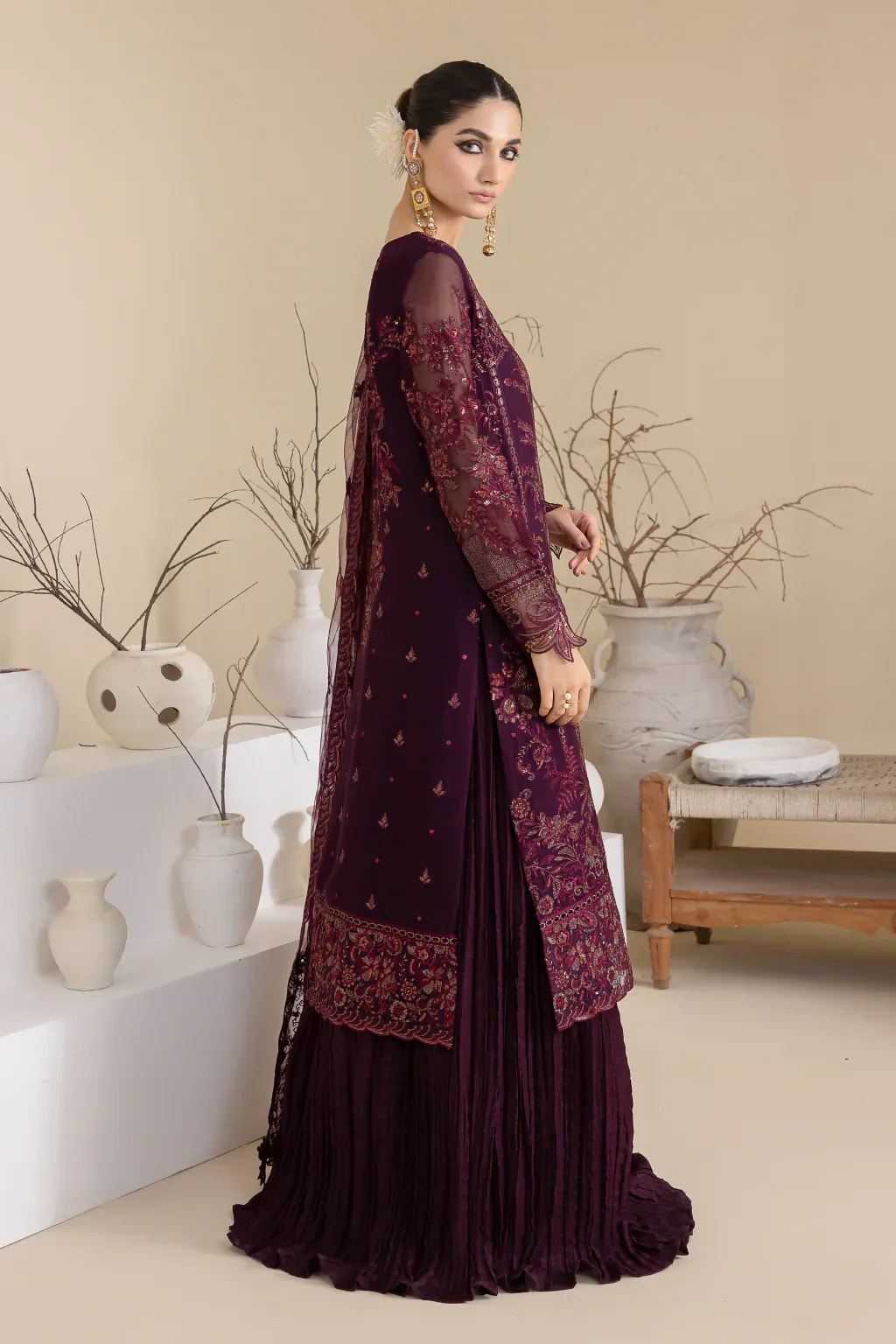 Iznik | Chinnon Chiffon | CC-28 KEEYA -  Iznik Formal - Original Designer Dress - House of Maryam