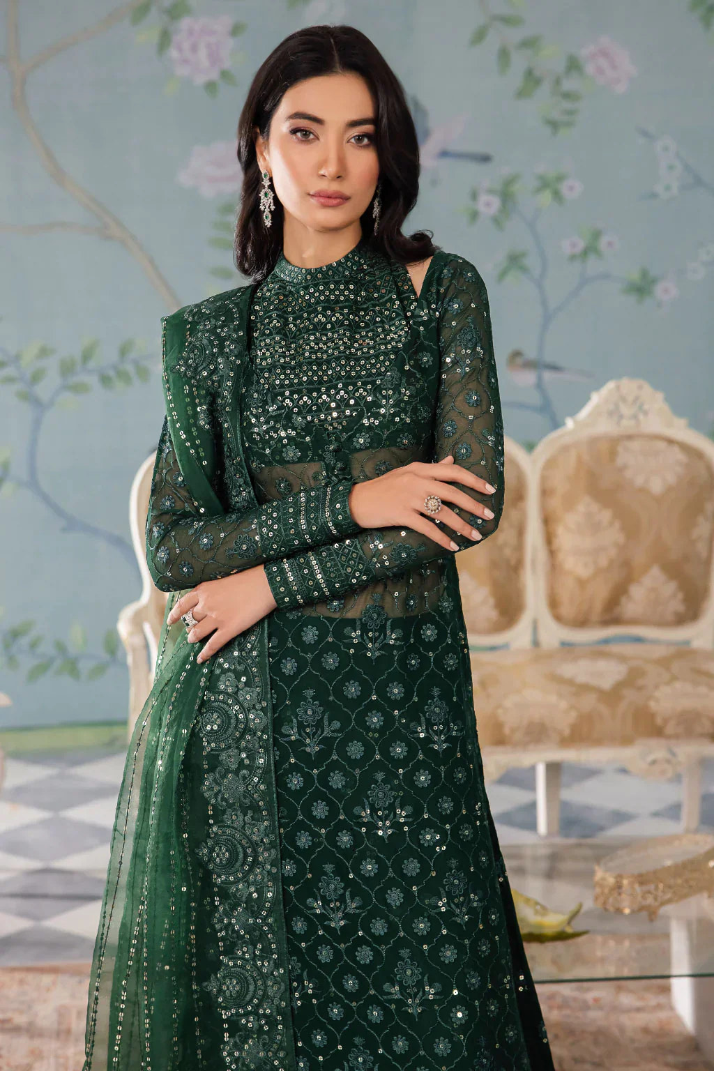 Iznik | Chinnon Chiffon | CC-40 KEZIAH -  Iznik Formal - Original Designer Dress - House of Maryam
