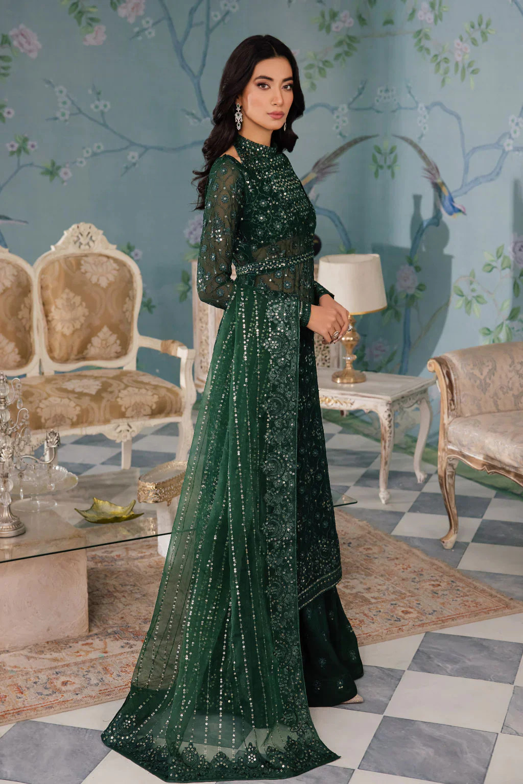 Iznik | Chinnon Chiffon | CC-40 KEZIAH -  Iznik Formal - Original Designer Dress - House of Maryam