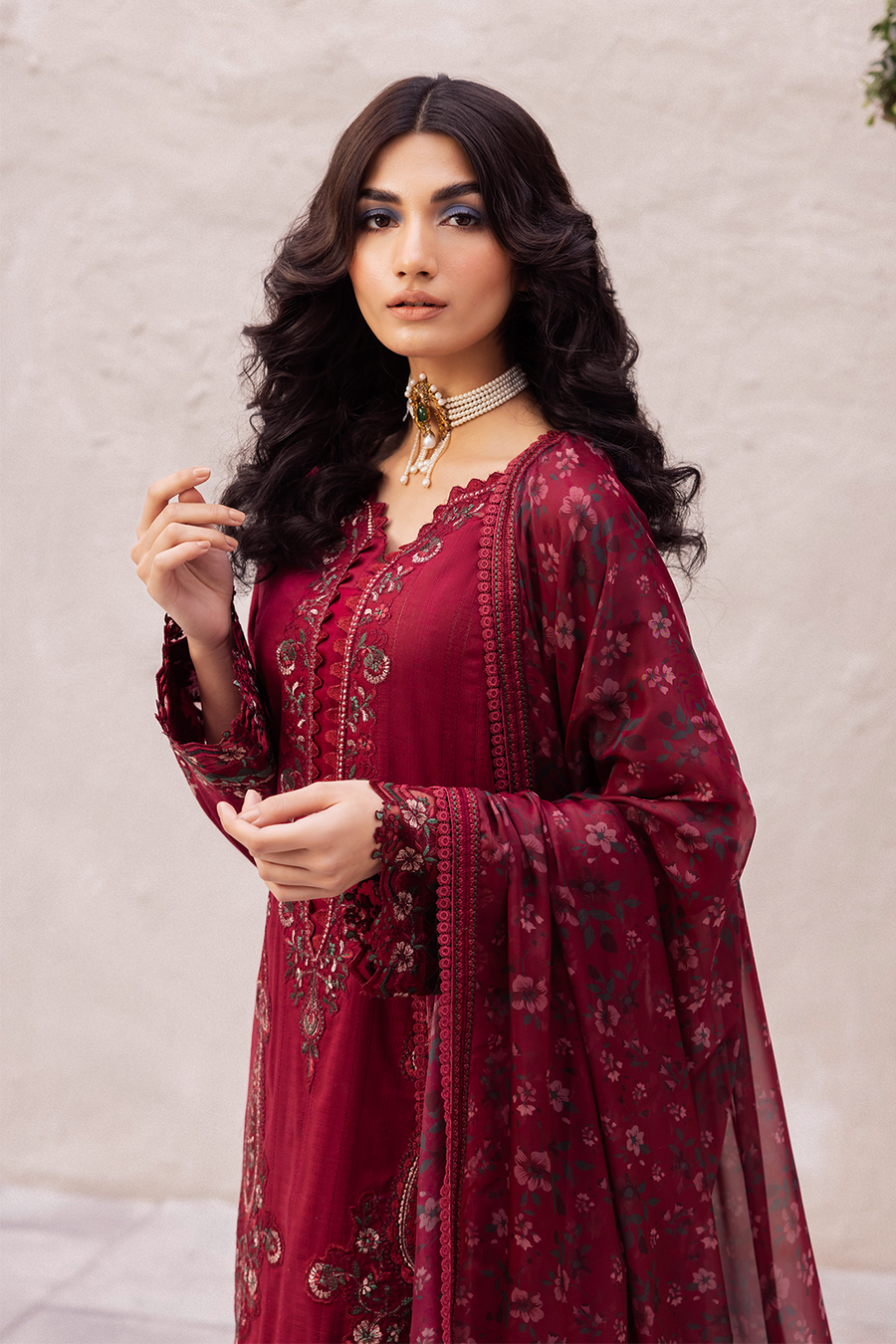 Iznik | Dahlia Embroidered Lawn | DL-01