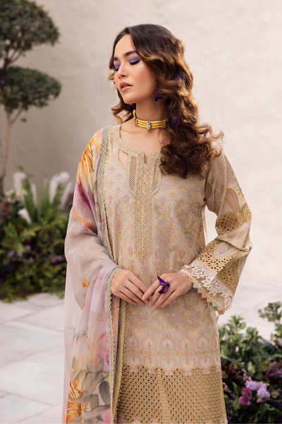 Iznik | Dahlia Embroidered Lawn | DL-03 -  Iznik Luxury - Original Designer Dress - House of Maryam