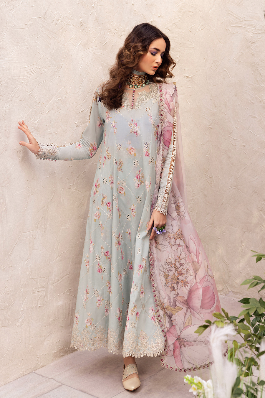 Iznik | Dahlia Embroidered Lawn | DL-10