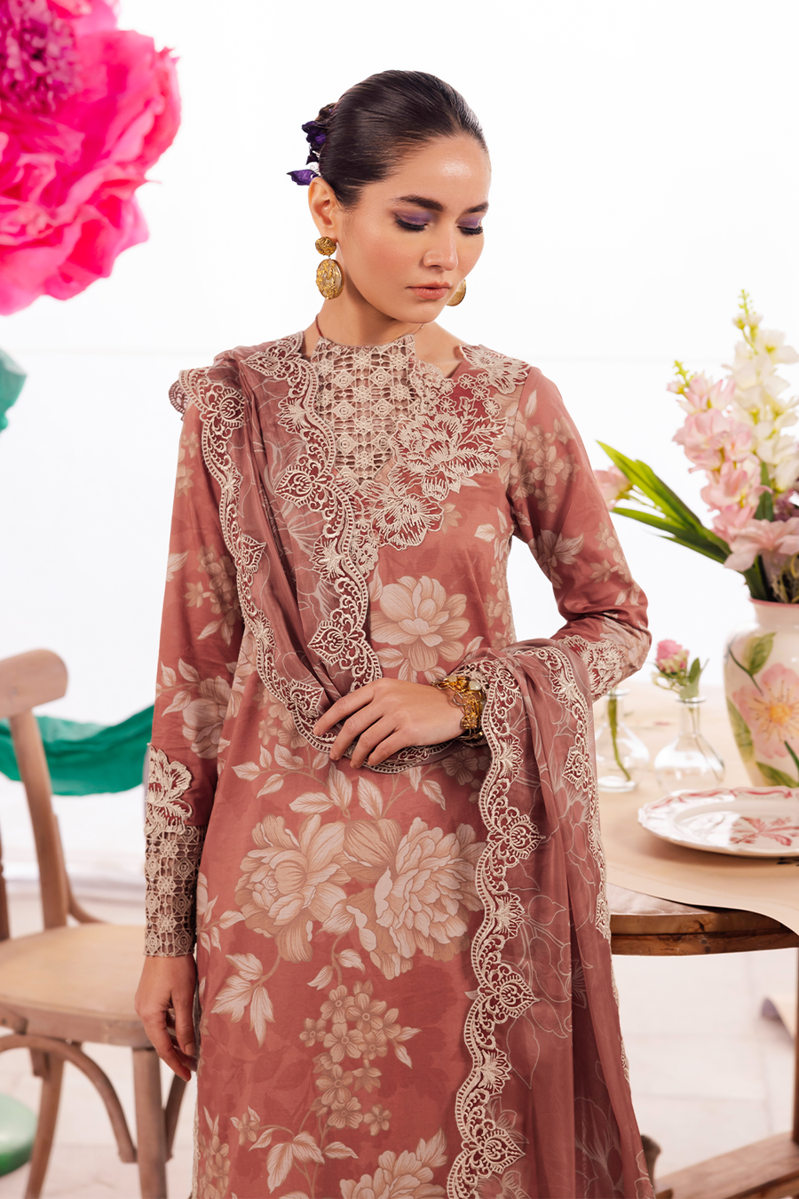 Iznik | Dahlia Embroidered Lawn | DL-12