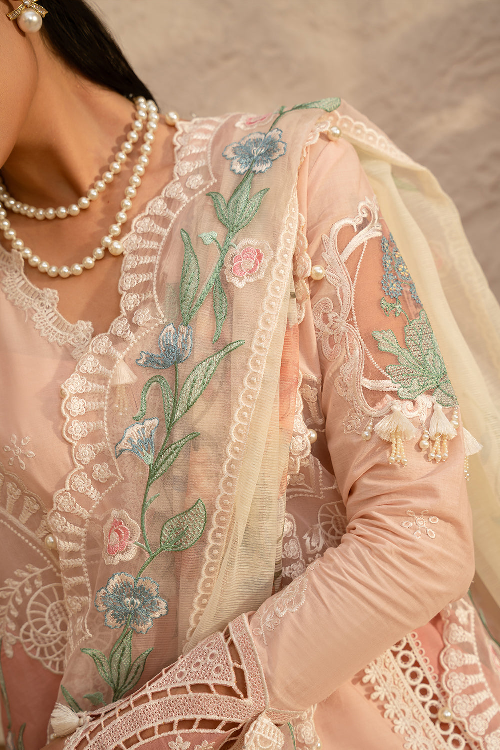 Saira Rizwan | Luxury Lawn 25 | FREYA-SRL25-09 -  Saira Rizwan Ladies Clothes - Original Designer Dress - House of Maryam