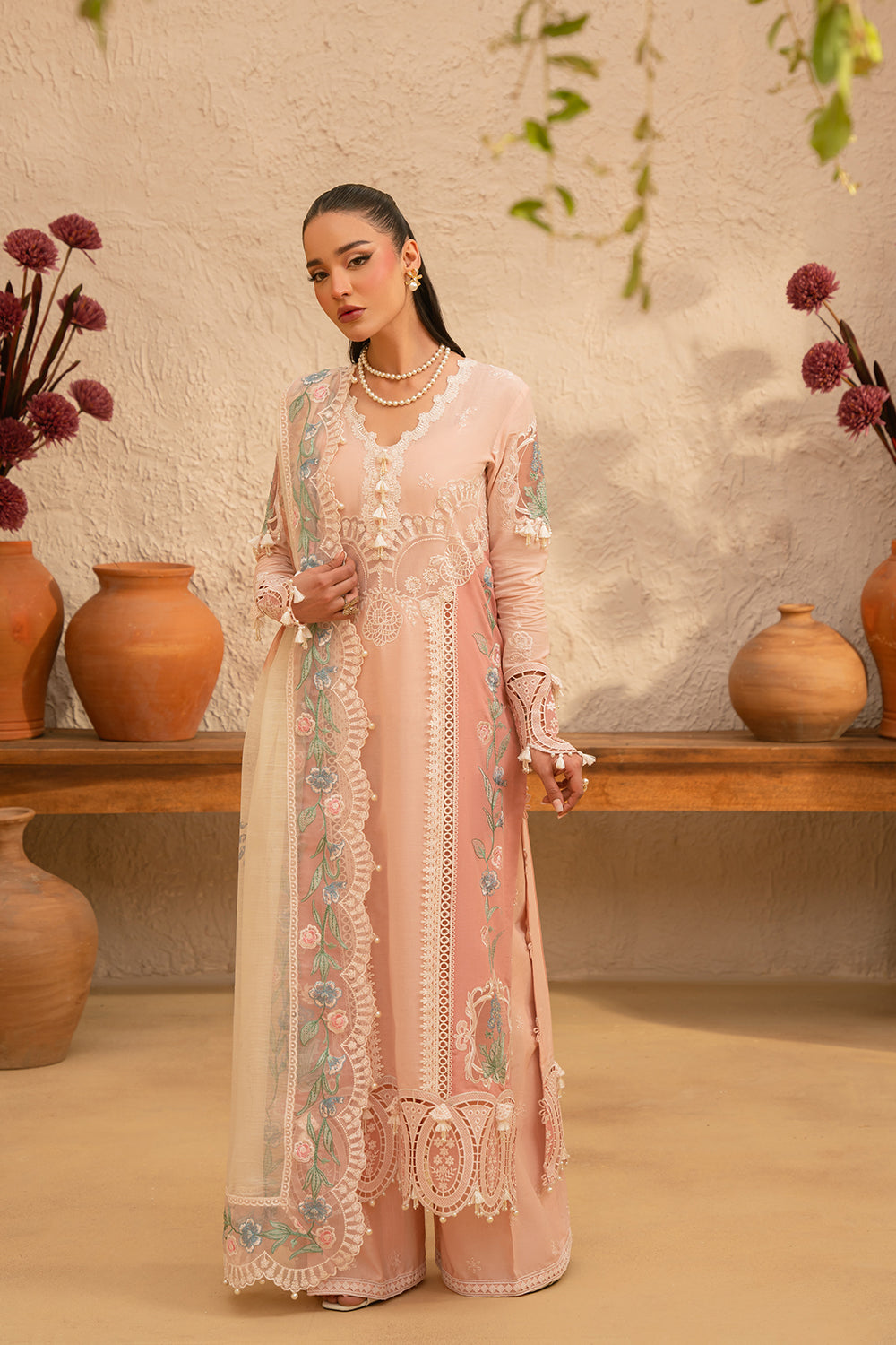 Saira Rizwan | Luxury Lawn 25 | FREYA-SRL25-09 -  Saira Rizwan Ladies Clothes - Original Designer Dress - House of Maryam