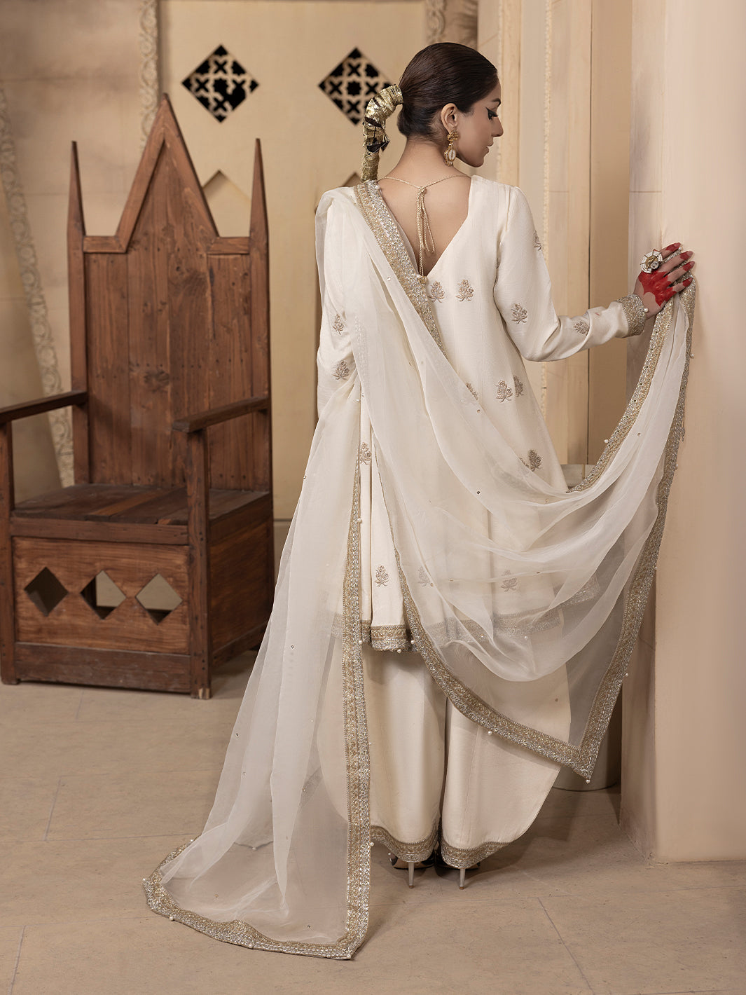 Hem Stitch | Raw Silk Edit 25 | Jahanara -  Hemstitch Ladies Clothes - Original Designer Dress - House of Maryam