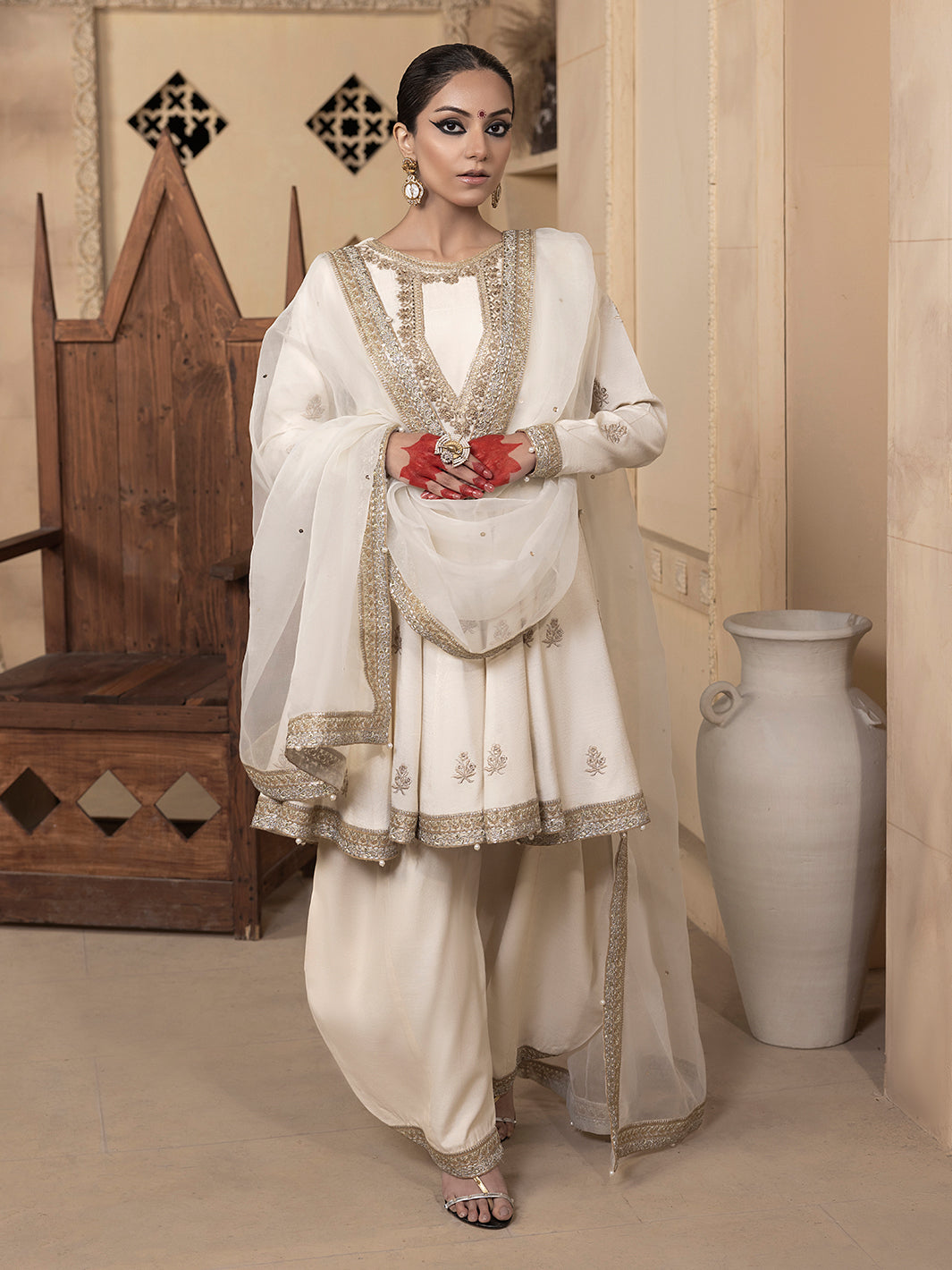 Hem Stitch | Raw Silk Edit 25 | Jahanara -  Hemstitch Ladies Clothes - Original Designer Dress - House of Maryam