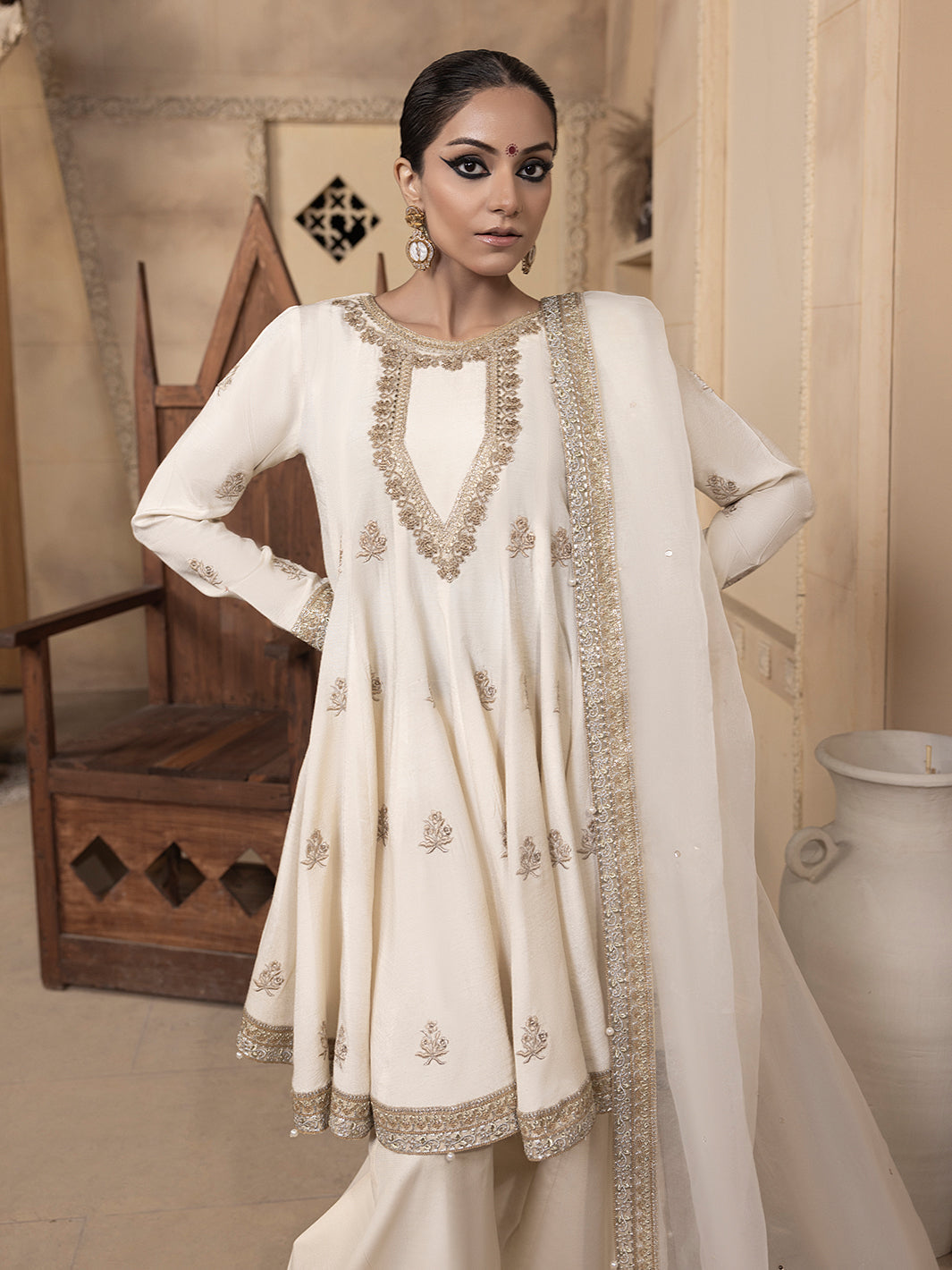 Hem Stitch | Raw Silk Edit 25 | Jahanara -  Hemstitch Ladies Clothes - Original Designer Dress - House of Maryam