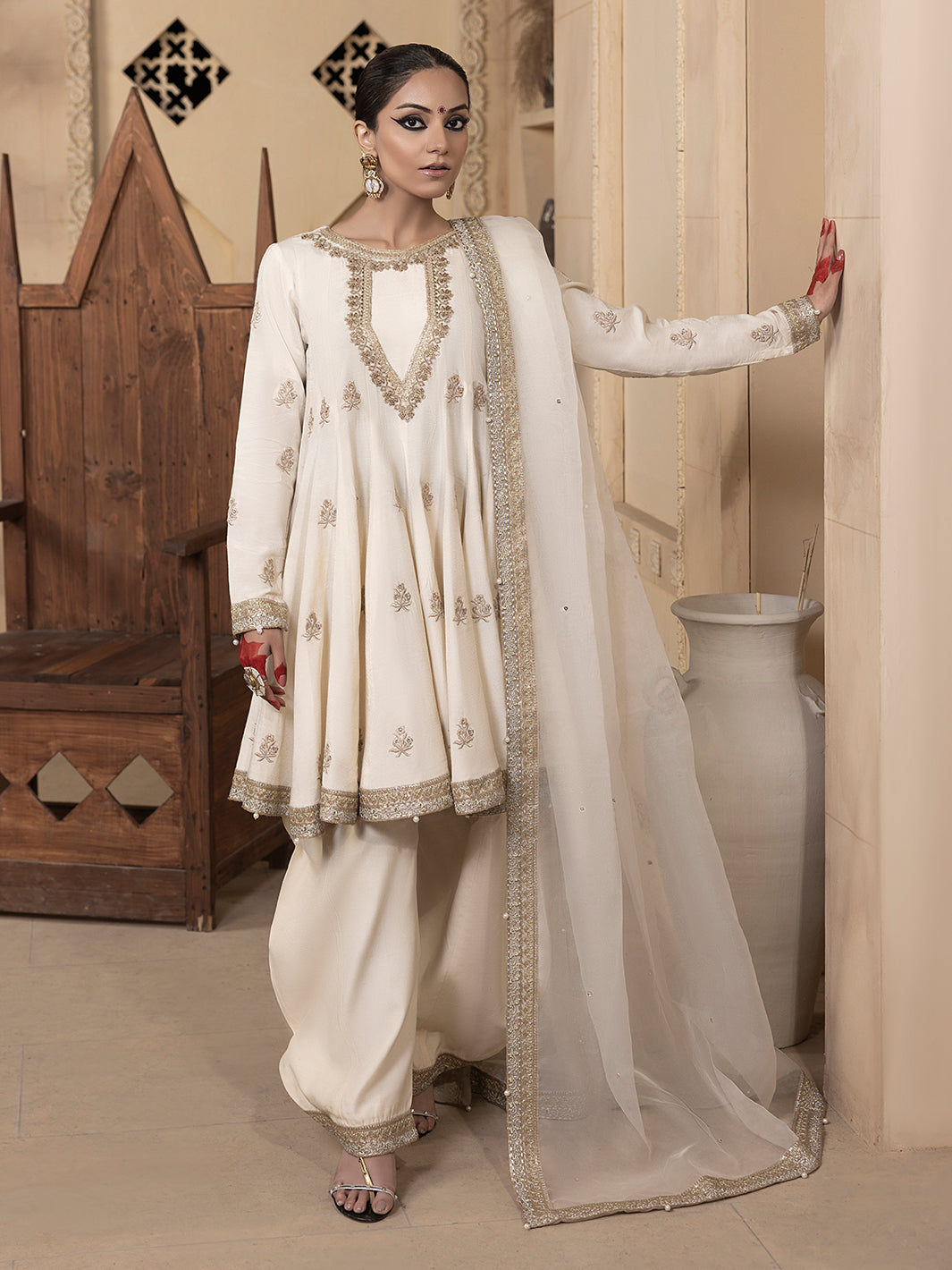 Hem Stitch | Raw Silk Edit 25 | Jahanara -  Hemstitch Ladies Clothes - Original Designer Dress - House of Maryam