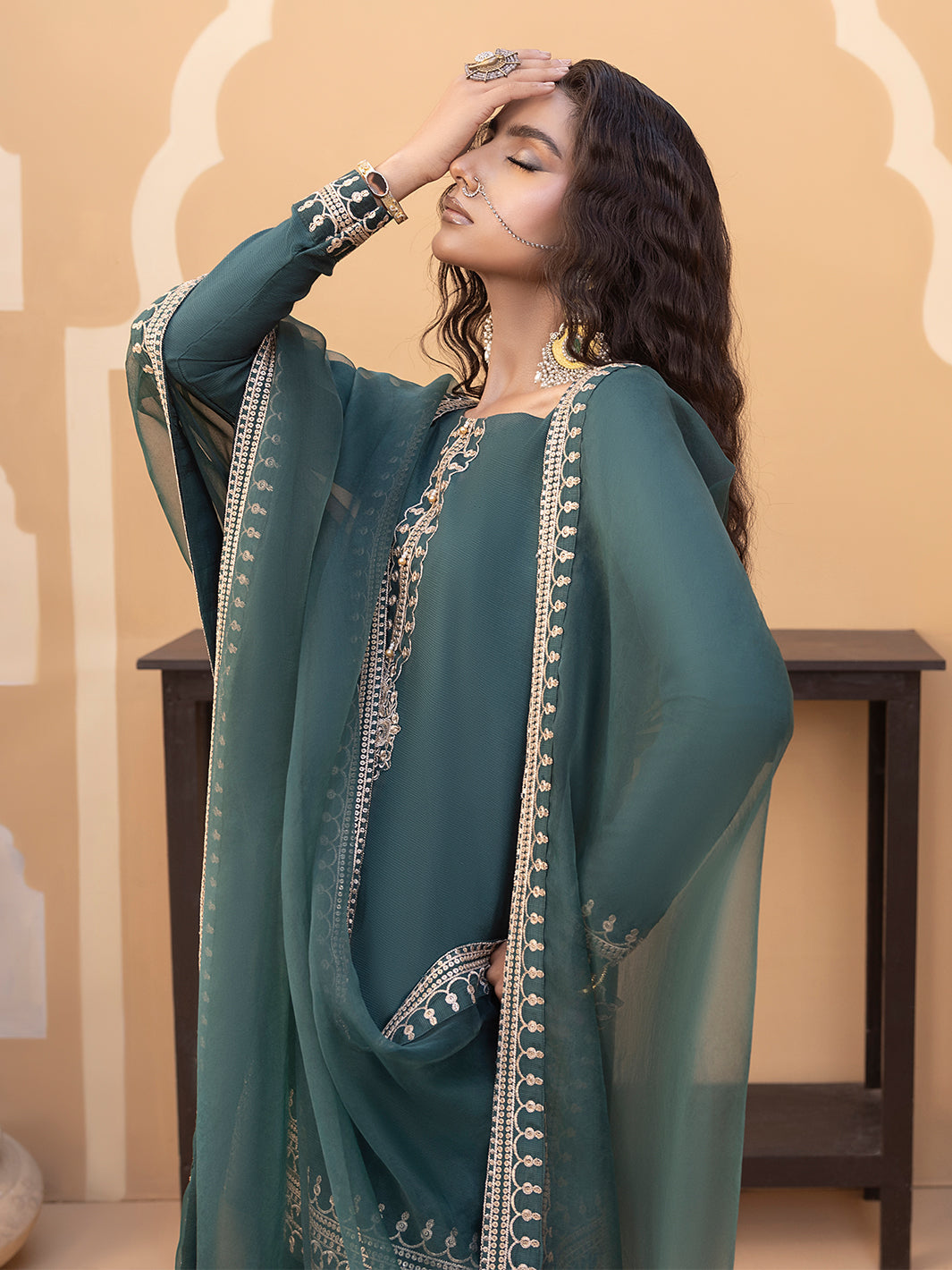 Hem Stitch | Raw Silk Edit 25 | Jasmine -  Hemstitch Ladies Clothes - Original Designer Dress - House of Maryam