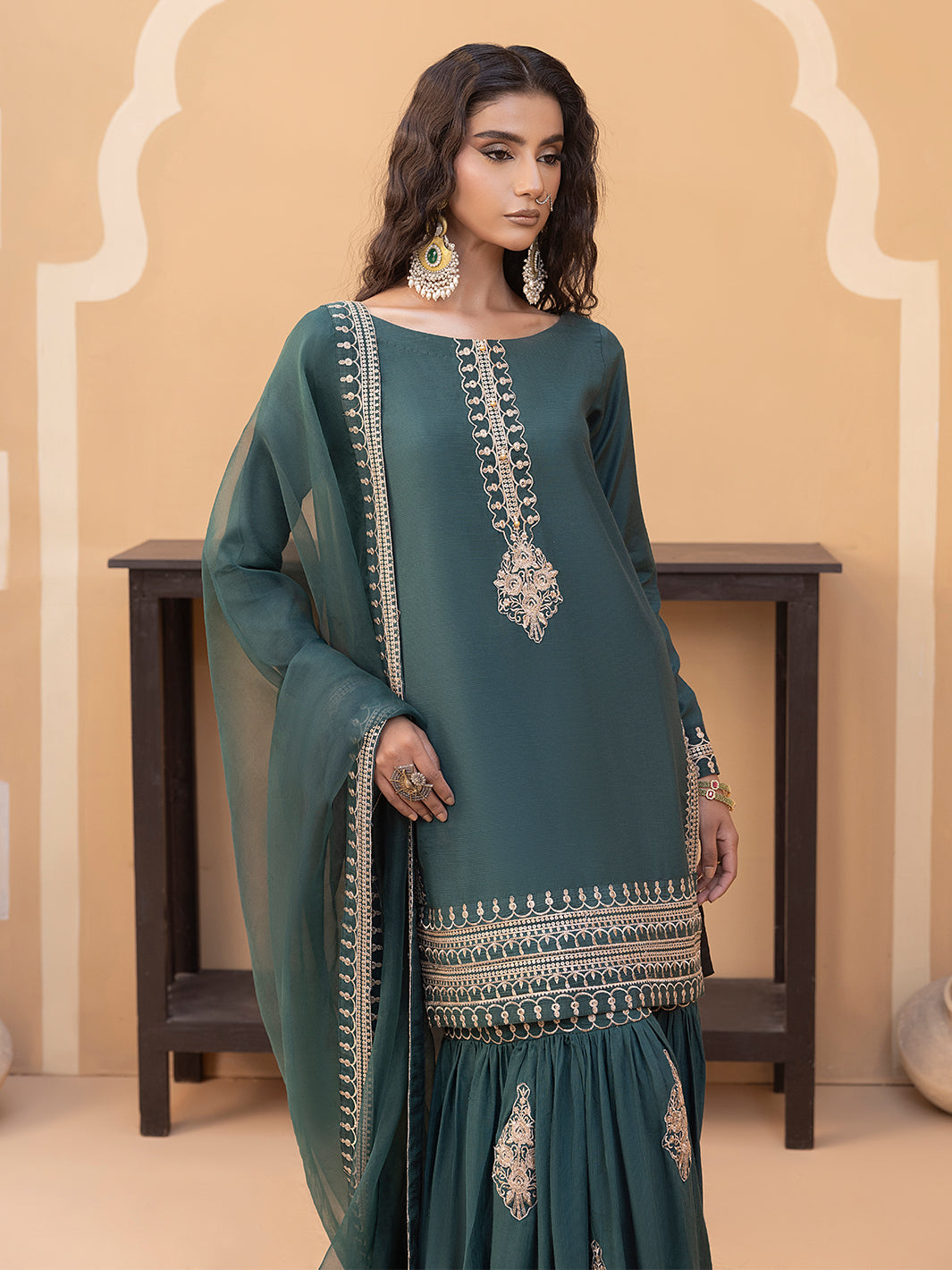 Hem Stitch | Raw Silk Edit 25 | Jasmine -  Hemstitch Ladies Clothes - Original Designer Dress - House of Maryam