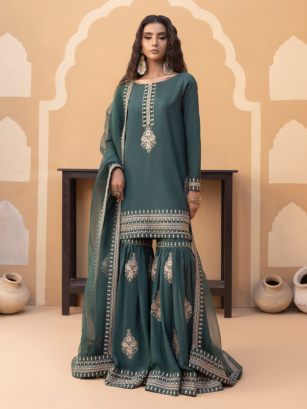 Hem Stitch | Raw Silk Edit 25 | Jasmine -  Hemstitch Ladies Clothes - Original Designer Dress - House of Maryam