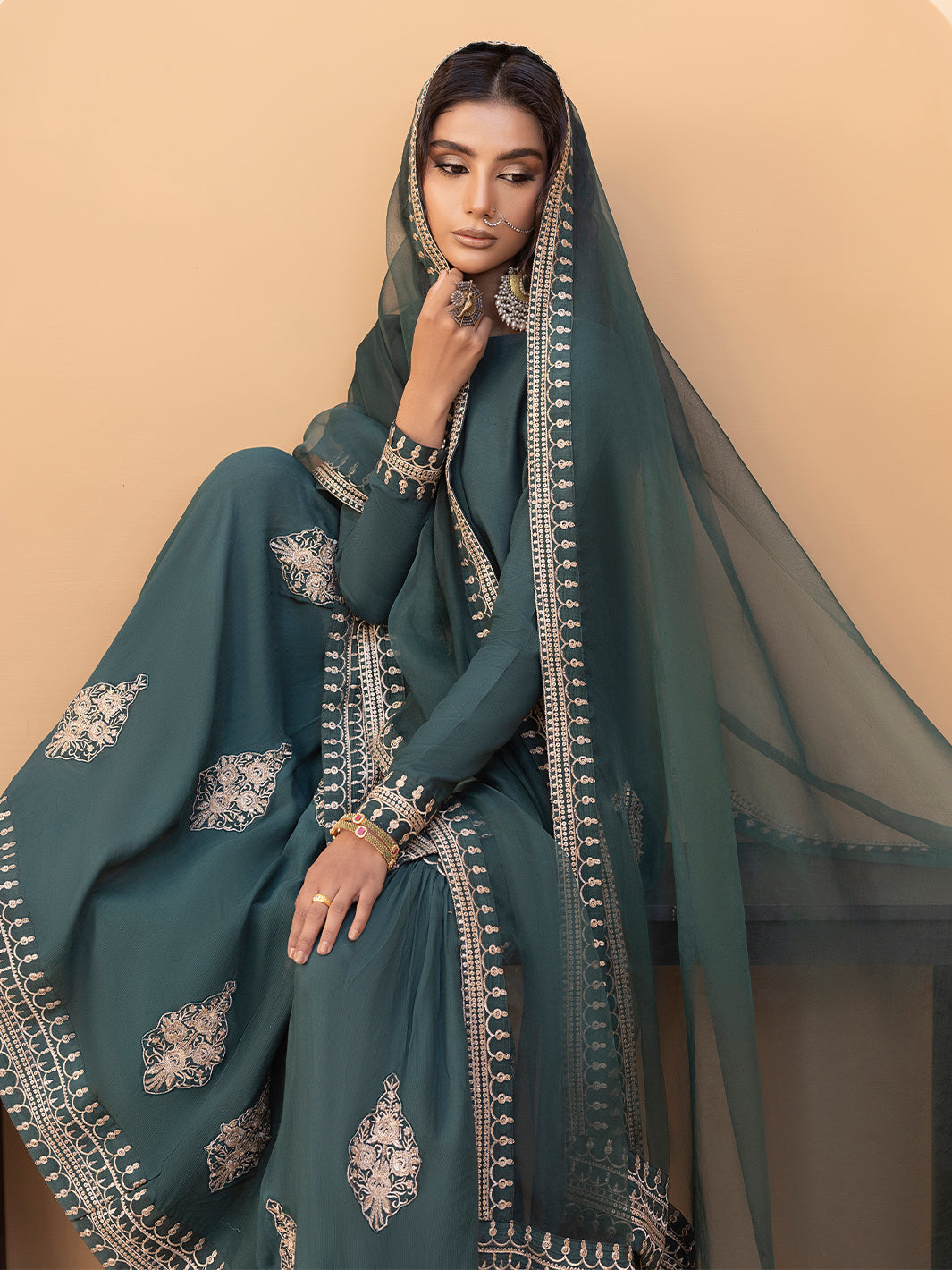 Hem Stitch | Raw Silk Edit 25 | Jasmine -  Hemstitch Ladies Clothes - Original Designer Dress - House of Maryam