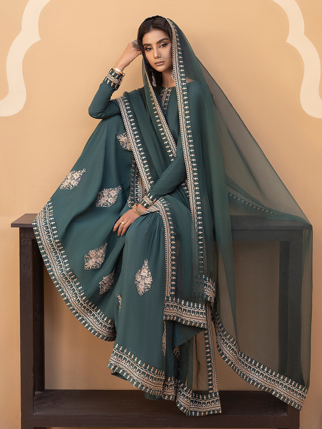 Hem Stitch | Raw Silk Edit 25 | Jasmine -  Hemstitch Ladies Clothes - Original Designer Dress - House of Maryam