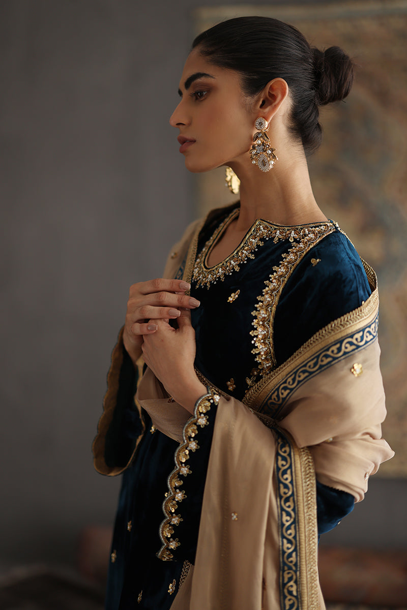 Sana Abbas | Velvet Formals | JOLINE -  Sana Abbas Ladies Clothes - Original Designer Dress - House of Maryam