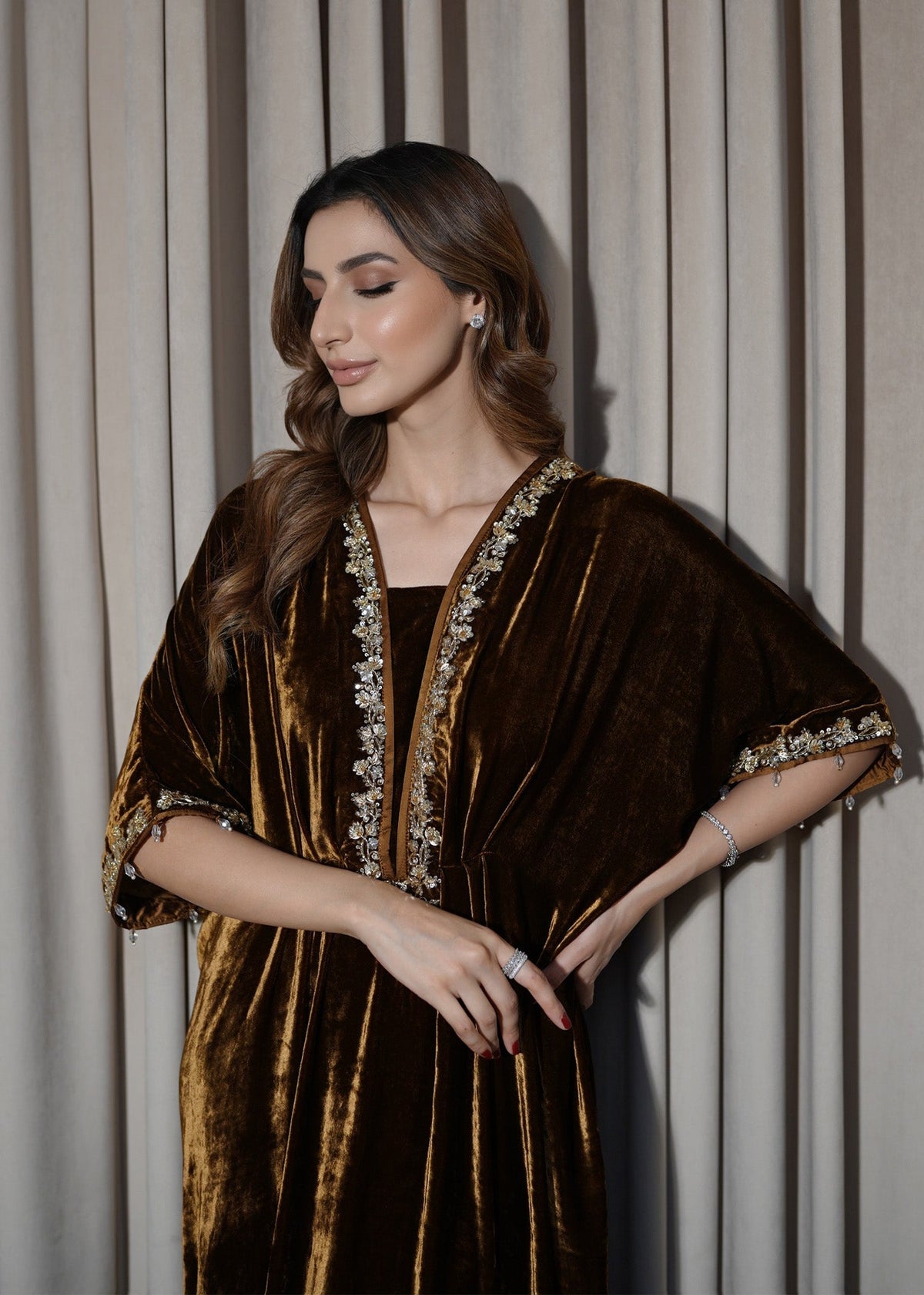Mahum Asad | Voila Velvets | Topaz -  Mahum Asad Ladies Clothes - Original Designer Dress - House of Maryam