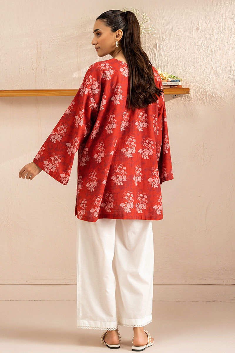 Cross Stitch | Basic Pret | Burnt Clay Printed Khaddar Shirt-6