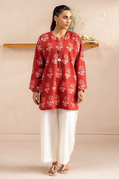 Cross Stitch | Basic Pret | Burnt Clay Printed Khaddar Shirt