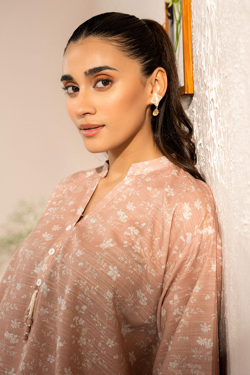 Cross Stitch | Basic Pret | Pink Tea-2 PC (Shirt & Trouser)-5